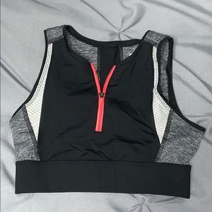 Forever 21 zip front sports bra